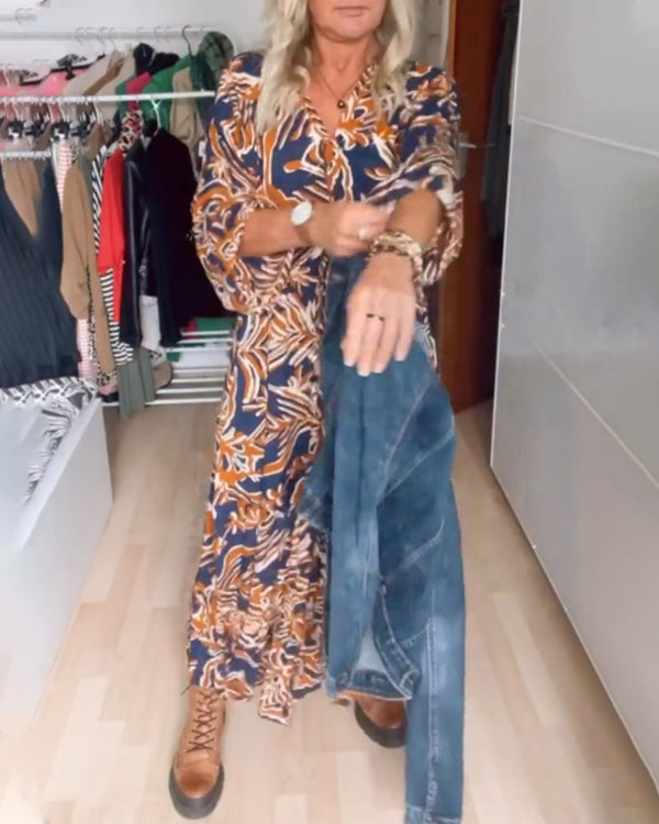 Como Usar Vestido Longo com Estampa e Decote em V
